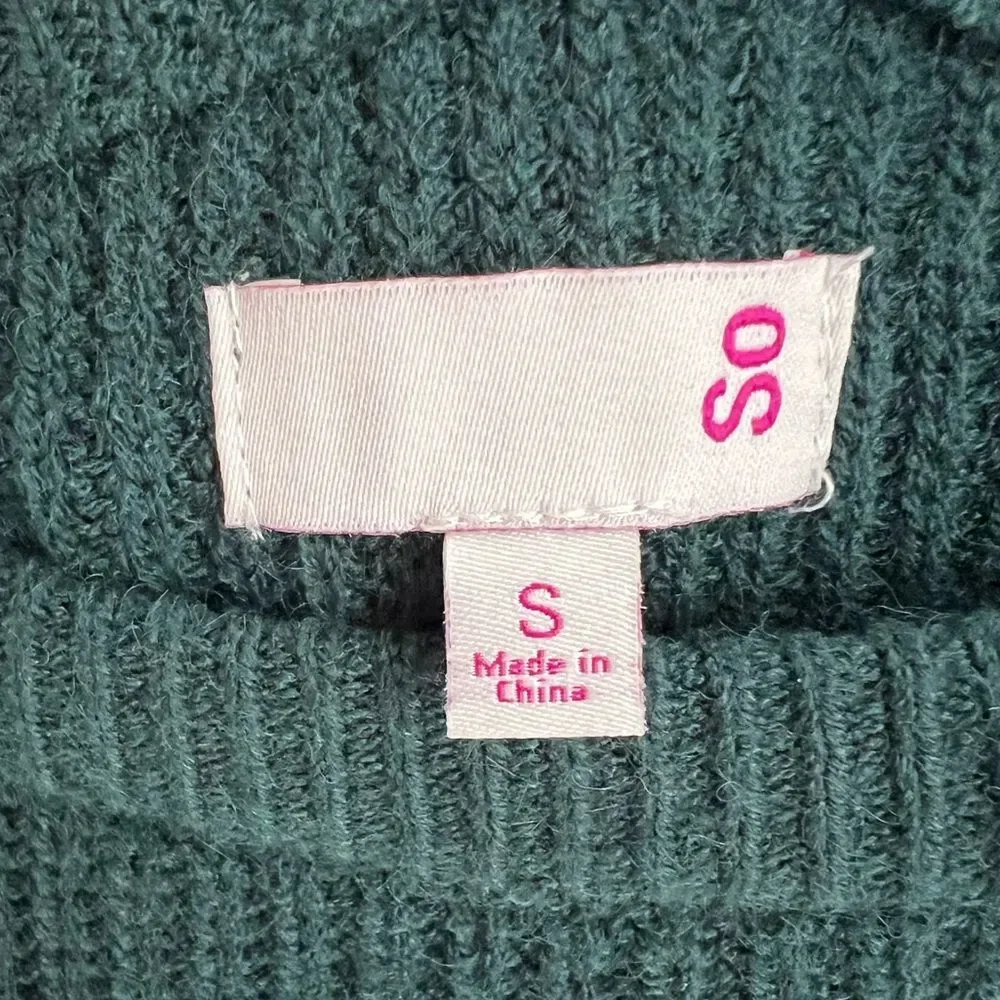 Sonoma Womens Small Green Polyester Knit Long Sleeve Sweater - Picture 3 of 4
